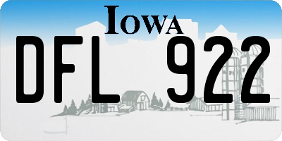 IA license plate DFL922