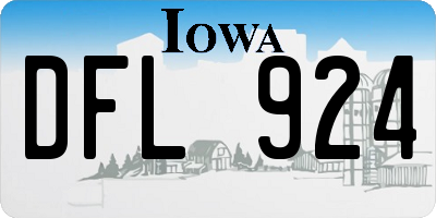 IA license plate DFL924
