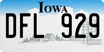 IA license plate DFL929