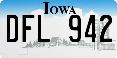 IA license plate DFL942