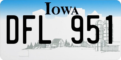 IA license plate DFL951