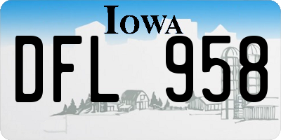 IA license plate DFL958