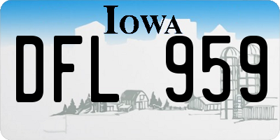 IA license plate DFL959