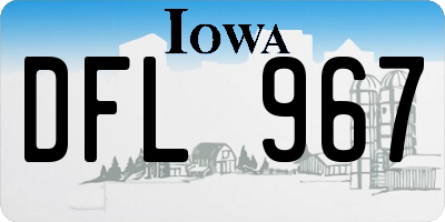 IA license plate DFL967