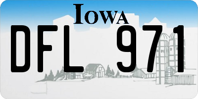 IA license plate DFL971