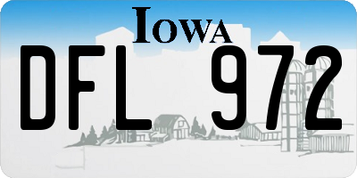IA license plate DFL972