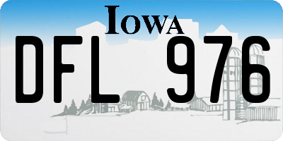 IA license plate DFL976