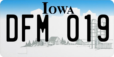IA license plate DFM019
