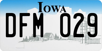 IA license plate DFM029