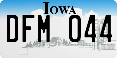 IA license plate DFM044