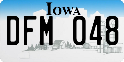IA license plate DFM048