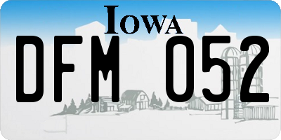 IA license plate DFM052