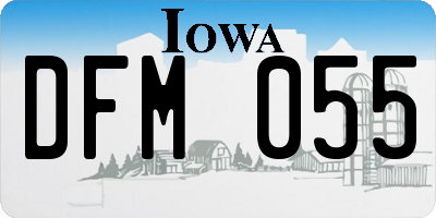 IA license plate DFM055