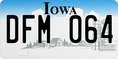 IA license plate DFM064
