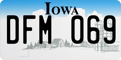 IA license plate DFM069