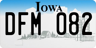 IA license plate DFM082