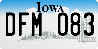 IA license plate DFM083