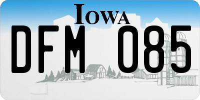 IA license plate DFM085