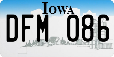IA license plate DFM086
