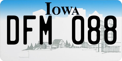 IA license plate DFM088