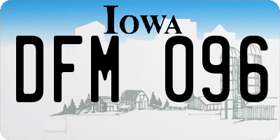 IA license plate DFM096