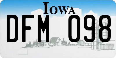 IA license plate DFM098