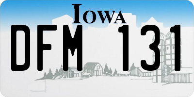 IA license plate DFM131