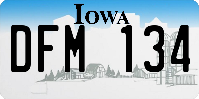 IA license plate DFM134
