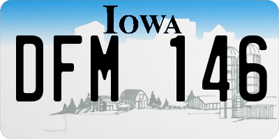 IA license plate DFM146