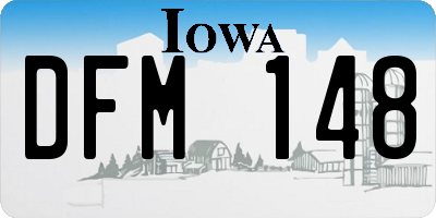 IA license plate DFM148