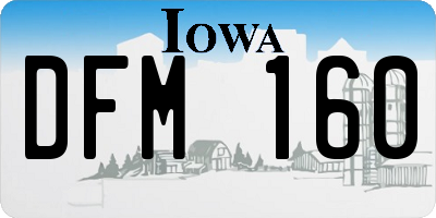 IA license plate DFM160