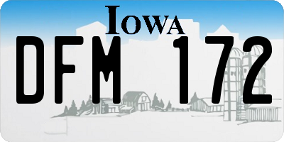 IA license plate DFM172