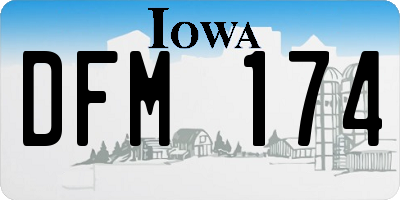 IA license plate DFM174