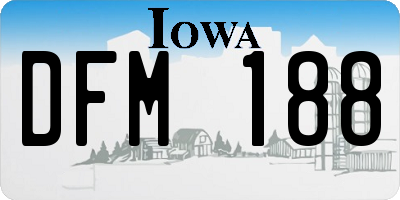 IA license plate DFM188