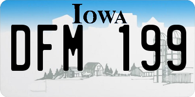 IA license plate DFM199