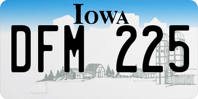 IA license plate DFM225