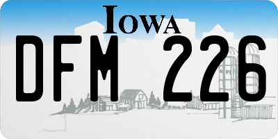 IA license plate DFM226