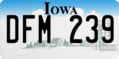 IA license plate DFM239