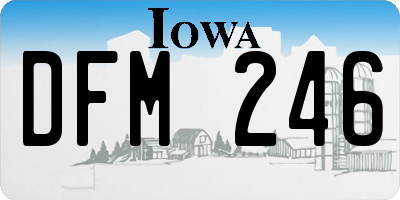 IA license plate DFM246
