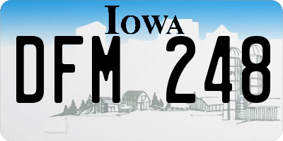 IA license plate DFM248