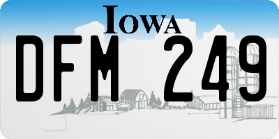 IA license plate DFM249