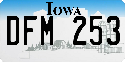 IA license plate DFM253