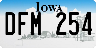 IA license plate DFM254
