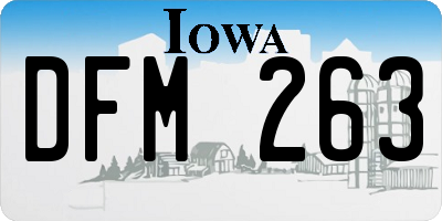 IA license plate DFM263