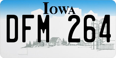 IA license plate DFM264