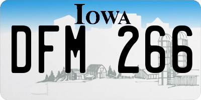 IA license plate DFM266