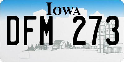 IA license plate DFM273