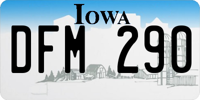 IA license plate DFM290
