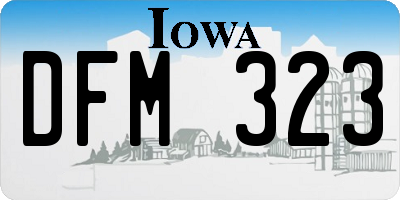 IA license plate DFM323
