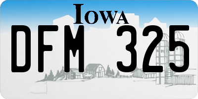 IA license plate DFM325